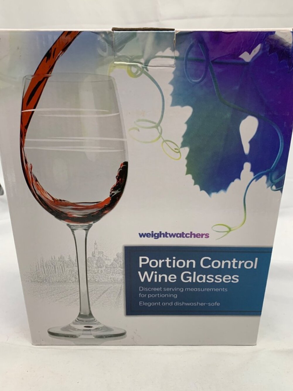 WeightWatchers Portion Control Wine Glasses Set Of 2 - Elegant & Dishwasher-Safe